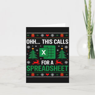 Oh This Calls For A Spreadsheet Christmas  Card