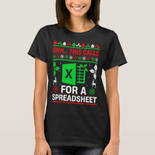 Oh This Calls For A Spreadsheet Christmas Sweater 