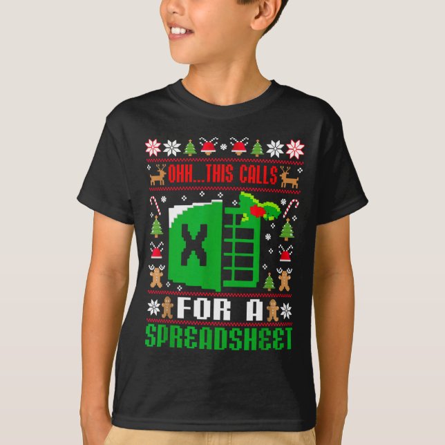 Oh This Calls For A Spreadsheet Christmas Sweater  (Front)