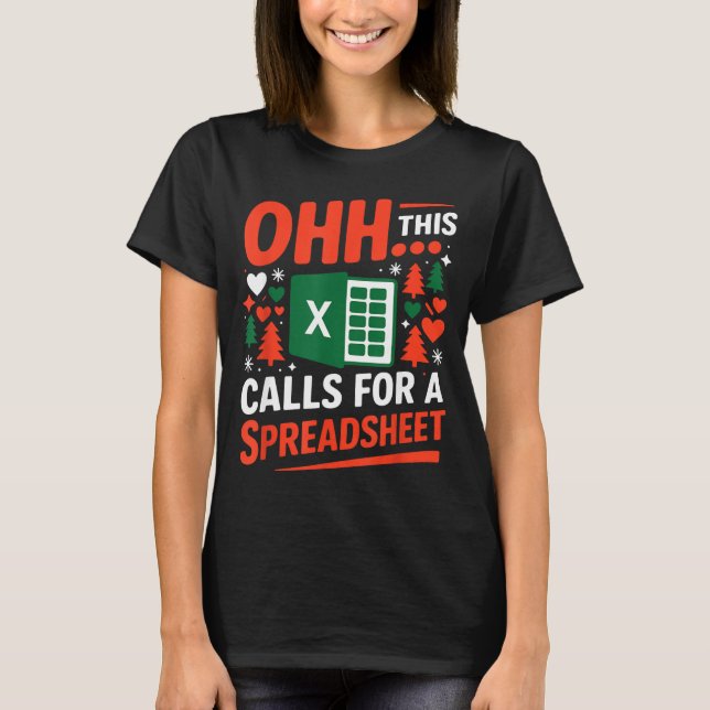 Oh This Calls For A Spreadsheet Christmas Sweater  (Front)