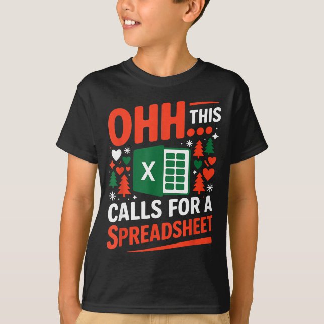 Oh This Calls For A Spreadsheet Christmas Sweater  (Front)