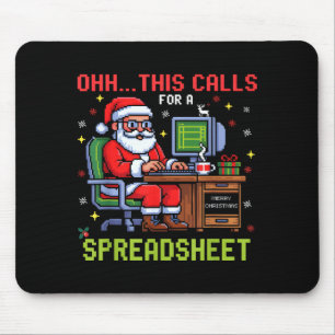 Oh This Calls For A Spreadsheet Christmas Sweater Mouse Pad