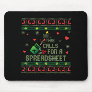 Oh This Calls For A Spreadsheet Christmas Sweater  Mouse Pad