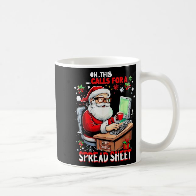 Oh This Calls For A Spreadsheet, Funny Excel Chris Coffee Mug (Right)
