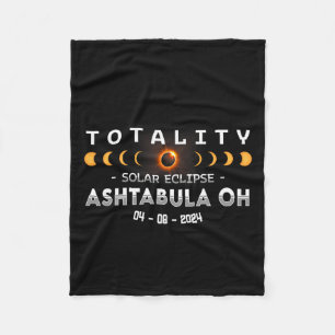 Oh Total Solar Eclipse 2024  Fleece Blanket