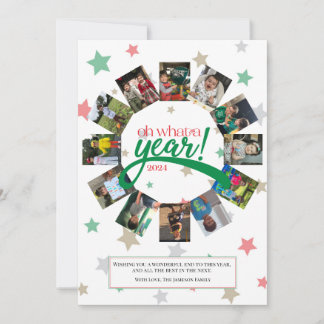 Oh Wat a Year Holiday Card, New Year's Greeting Card