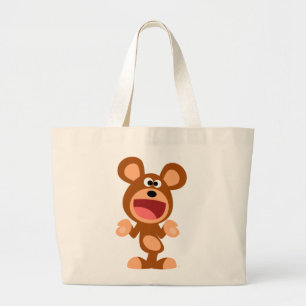 "Oh well..." Shrugging Cartoon Bear Bag