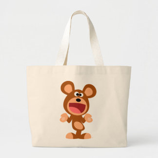 "Oh well..." Shrugging Cartoon Bear Bag