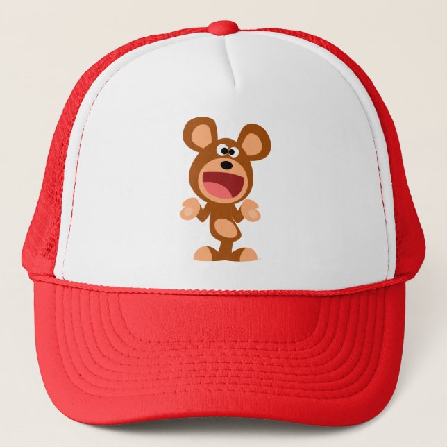 "Oh well..." Shrugging Cartoon Bear Hat (Front)