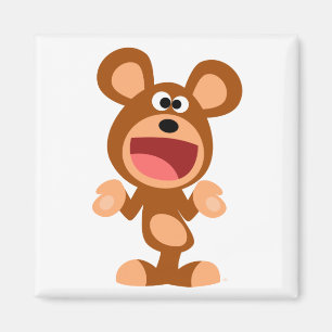 "Oh well..." Shrugging Cartoon Bear Magnet