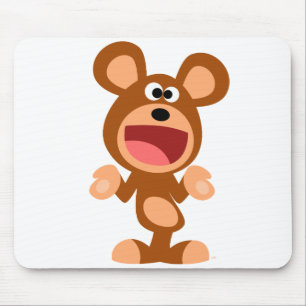 "Oh well..." Shrugging Cartoon Bear Mousepad