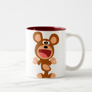 "Oh well..." Shrugging Cartoon Bear Mug