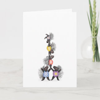 Oh what a circus! porcupine acrobats card