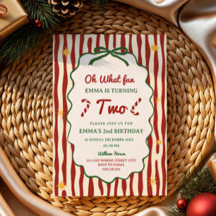 oh what fun 2nd cute birthday invitations