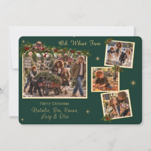 Oh What Fun 4 Photo Christmas Card