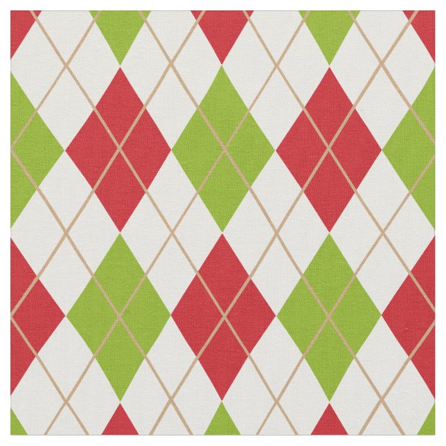 Oh What Fun! Christmas argyle fabric (Close Up)
