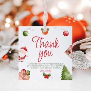 Oh What Fun Christmas Birthday Gift Tag