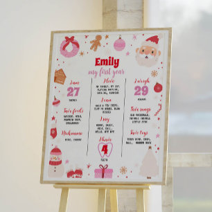 Oh What Fun Christmas Birthday Milestone Sign