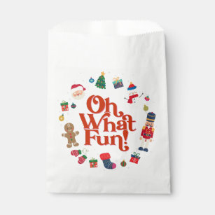 Oh What Fun Christmas Birthday Party Favours Favour Bags