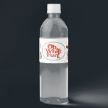 Oh What Fun Christmas Birthday Party Water Bottle Label<br><div class="desc">Oh What Fun! The perfect way to celebrate your little one's birthday in style during the magical holiday season! This printable template package is designed to make your child's winter birthday party unforgettable. ★ If you need coordinating décor, please check my matching collection. If you have any questions about this...</div>