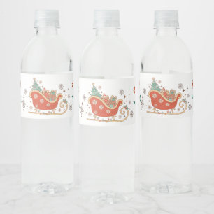 Oh What Fun Christmas Birthday Party Water Bottle Label