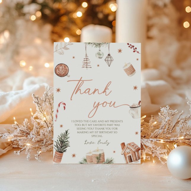 Oh What Fun Christmas Birthday Thank You Card (Creator Uploaded)