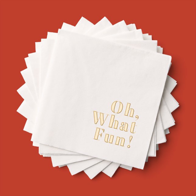 Oh What Fun Christmas Carol Party Foil Napkins (Oh What Fun Christmas Carol Party Foil Napkins)