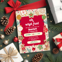 Oh What Fun Christmas Cookies 1st Birthday Party