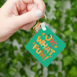 Oh What Fun Christmas Gingerbread Cookies Key Ring