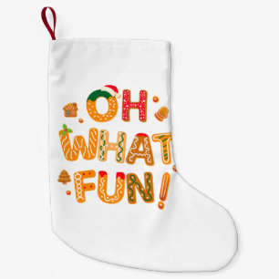 Oh What Fun Christmas Gingerbread Cookies Small Christmas Stocking