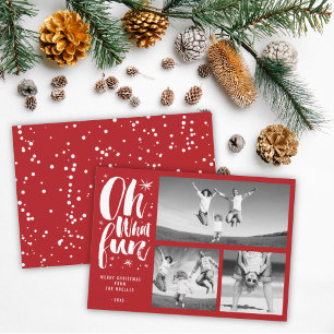 Oh What Fun Christmas Holiday Photo Collage Card