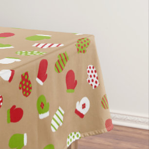 Oh What Fun! Christmas mittens tablecloth