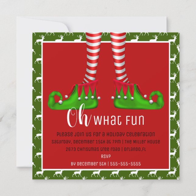 Oh, What Fun Christmas Party Invitation (Front)