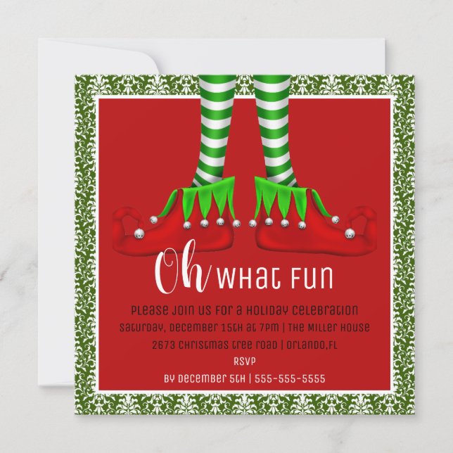 Oh, What Fun Christmas Party Invitation (Front)