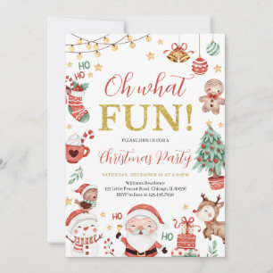Oh What Fun Christmas Party Invitation