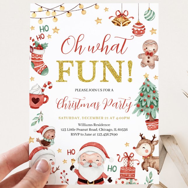 Oh What Fun Christmas Party Invitation (Creator Uploaded)