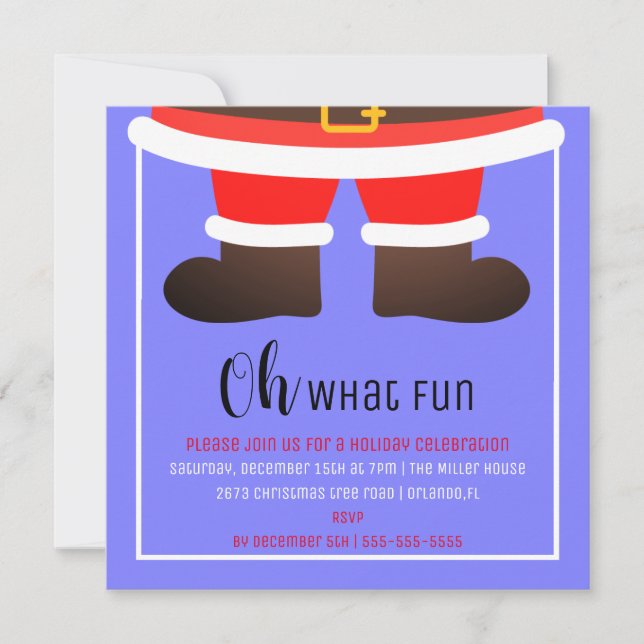 Oh, What Fun Christmas Party Invitation (Front)