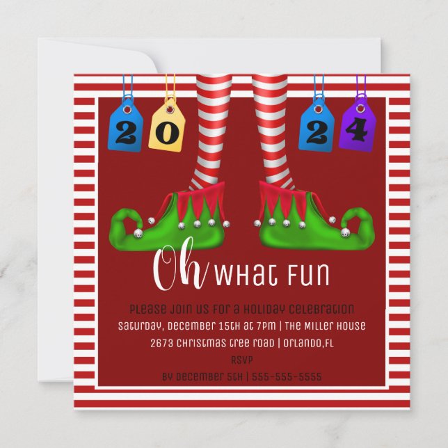 Oh, What Fun Christmas Party Invitation (Front)