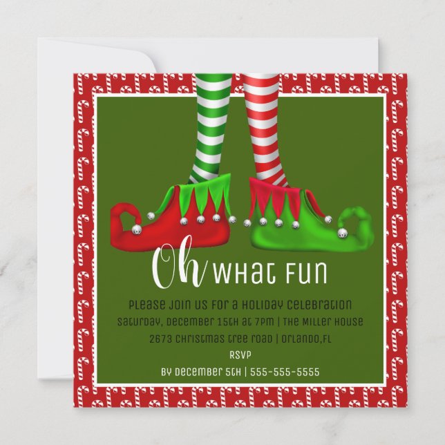 Oh, What Fun Christmas Party Invitation (Front)