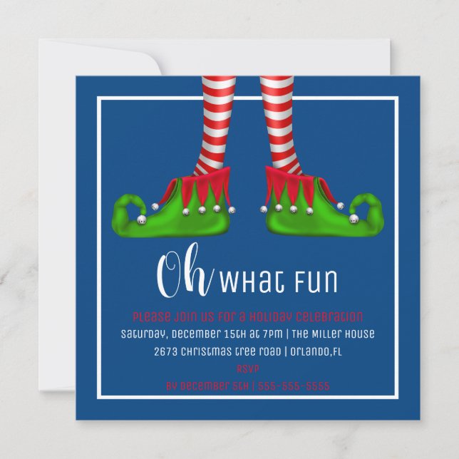 Oh, What Fun Christmas Party Invitation (Front)