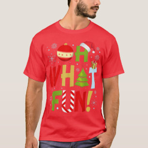 Oh What Fun Christmas Tree Christmas Pyjamas Famil T-Shirt