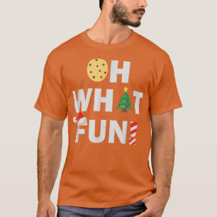 Oh What Fun Christmas With Wreath And Tree T-Shirt