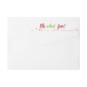 Oh, What Fun Christmas Wraparound Address Label