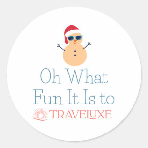 Oh What Fun Classic Round Sticker