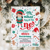 Oh What Fun Elf Christmas 1st Birthday Party