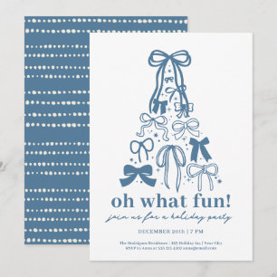 Oh What Fun Festive Christmas Holiday Party Invitation