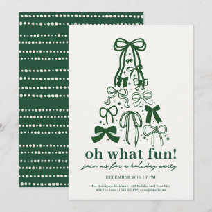 Oh What Fun Festive Christmas Holiday Party Invitation