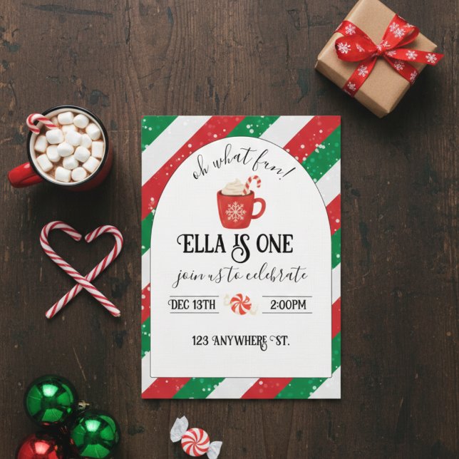 oh what fun! first birthday invitation (Creator Uploaded)