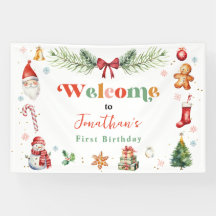 Oh What Fun First Christmas Birthday Party Welcome