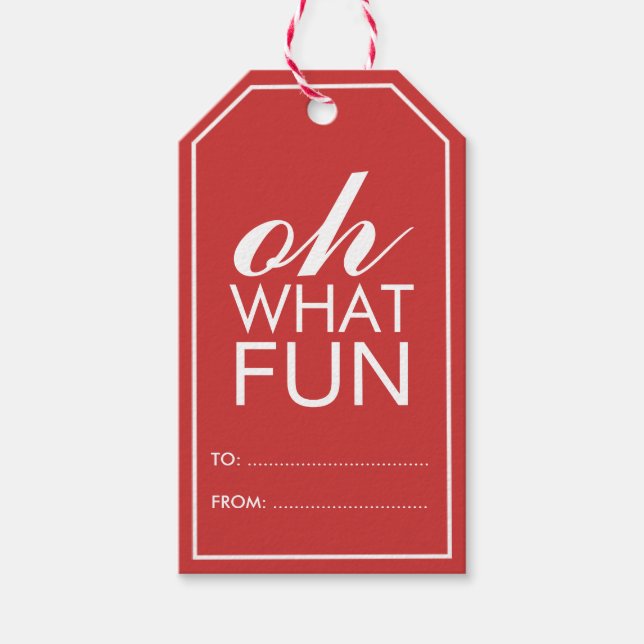 Oh What Fun Gift Tags (Front)